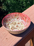 Handmade Ceramic Ice Cream Bowl — Winterwood & Red Glaze | Karen Palen Pottery