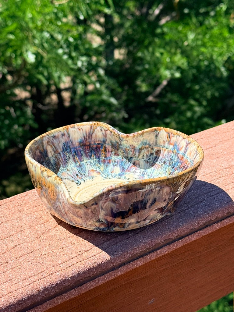 Heart Bowl — Running Glaze