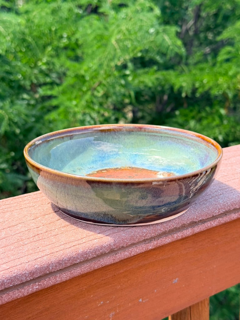 Ceramic Bowl — Copper & Patina Glaze