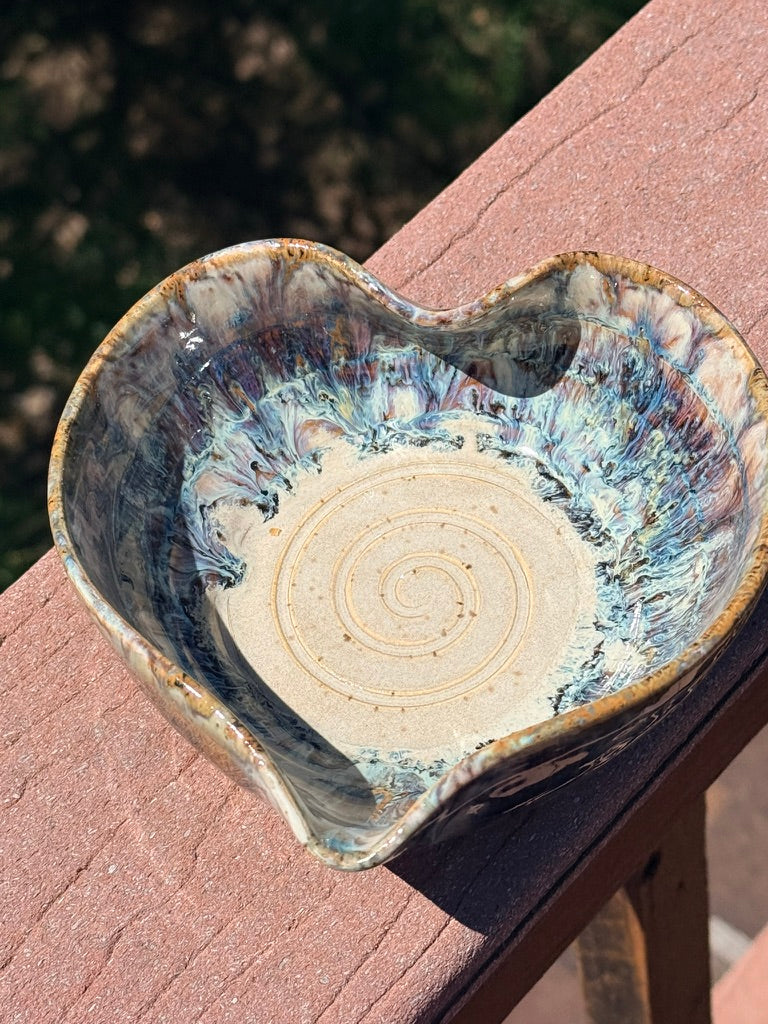 Heart Bowl — Running Glaze