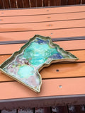 Minnesota Shaped Ceramic Tray — Lake Region Glass Inlay