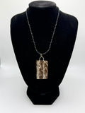 Ceramic Pendant Necklace — Birch Trees in Dark Clay