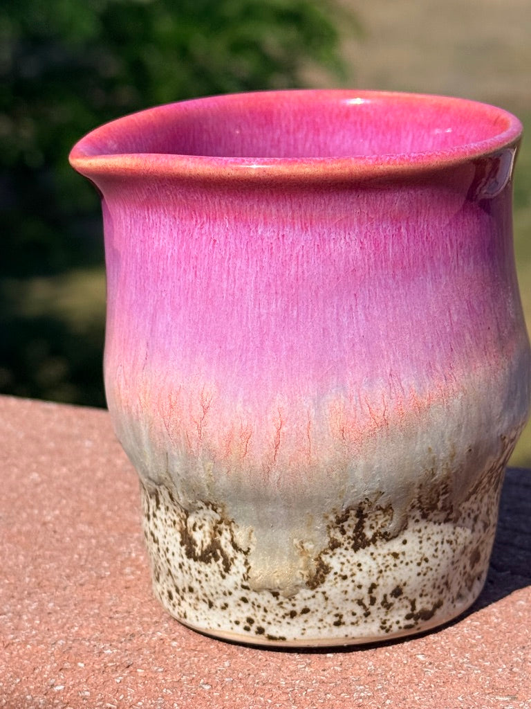 Handmade Ceramic Breakfast Pitcher — Winterwood & Pink Glaze | Karen Palen Pottery
