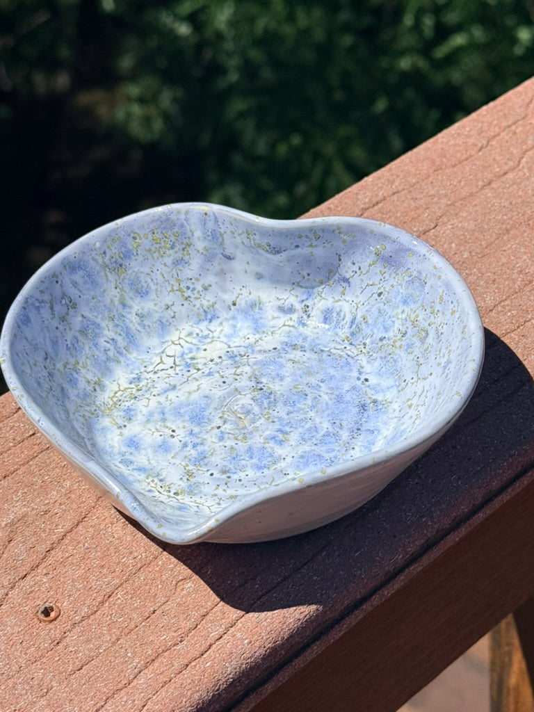 Heart Bowl — Lavender Hydrangea Glaze