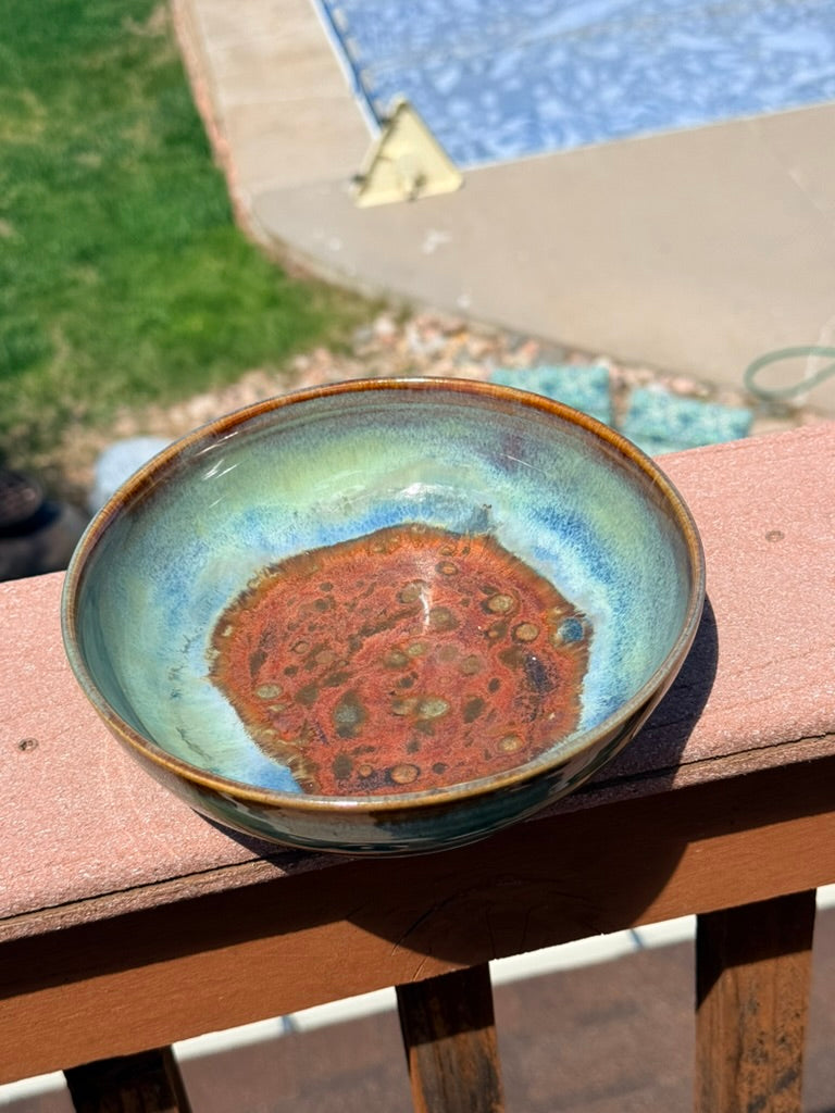 Ceramic Bowl — Copper & Patina Glaze