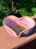 Heart Bowl — Pink Gloss & Winterwood Glaze