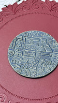 Handcrafted Colorado Trivet – Slate Blue Glaze with Cork Backing