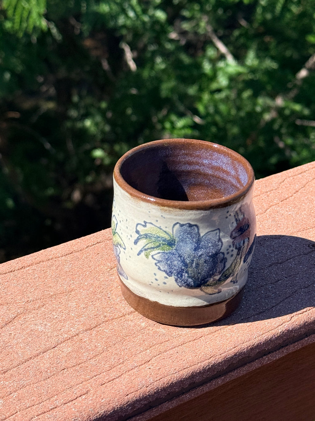 chocolate brown clay cup